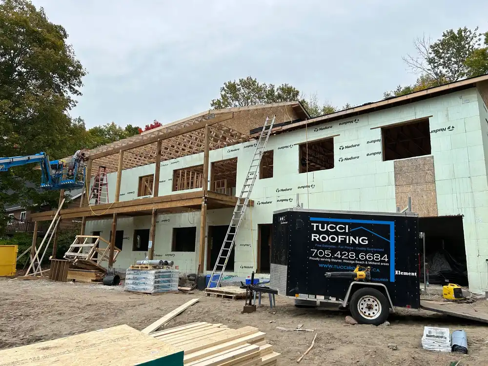Finished roof replacement project by Tucci Roofing